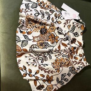 Lilly Pulitzer Mini Skirt in White and Brown Floral